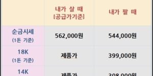 오늘의 금시세표