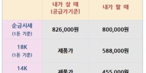 오늘의 금은차트