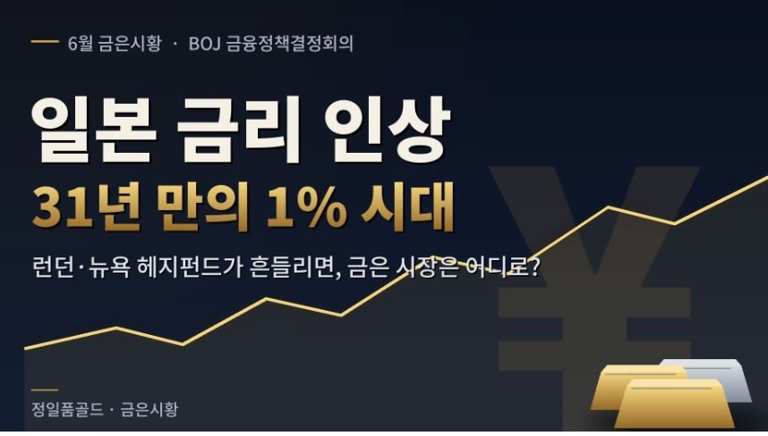 일본 금리 인상 임박! 금·은 시장에 어떤 영향을 줄까?