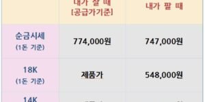 26.07.07 오늘의 금은시세