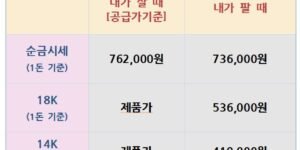 26.07.10 오늘의 금은시세표