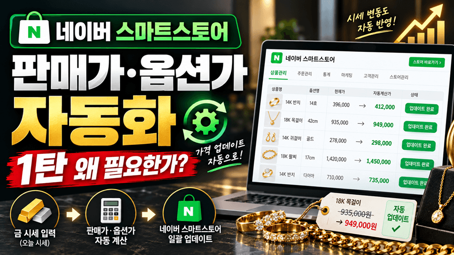 주얼리 스마트스토어 가격 옵션 자동화 1편｜왜 필요한가